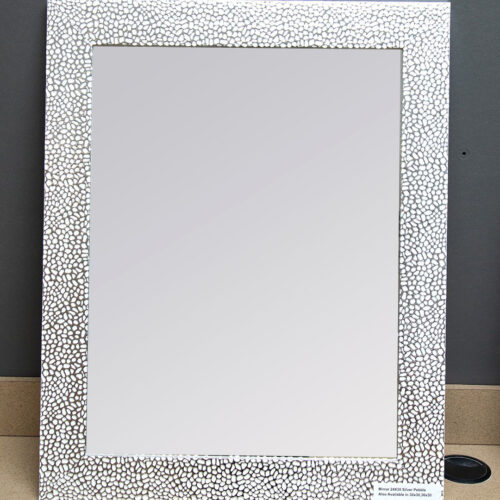 Silver Pabble Mirror 24x30