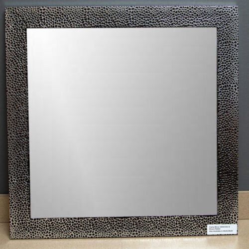 Silver and Brown Pebble Mirror