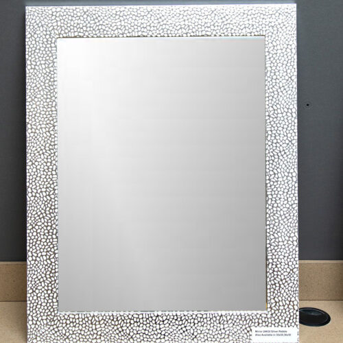 Silver Pabble Mirror 24x30