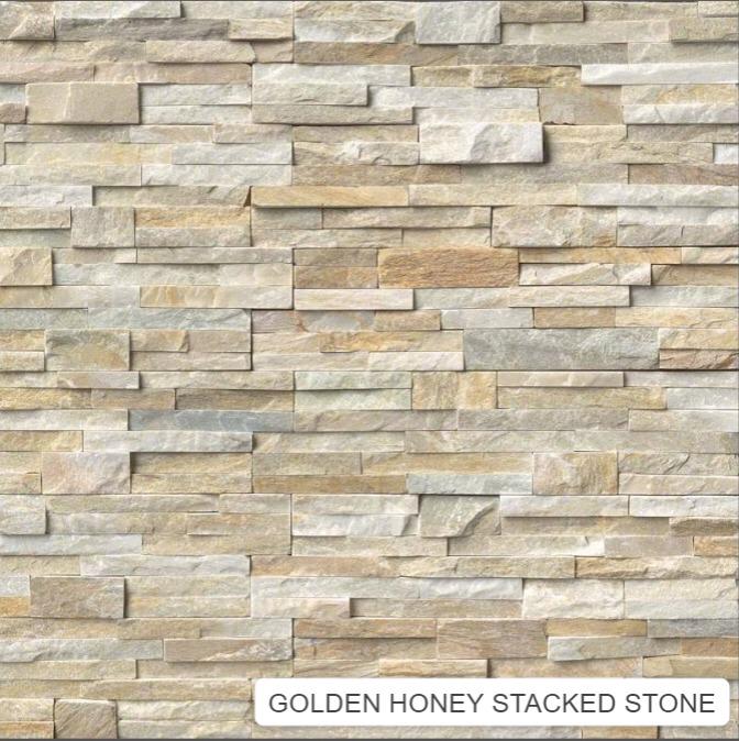 Golden Honey Stacked Stone
