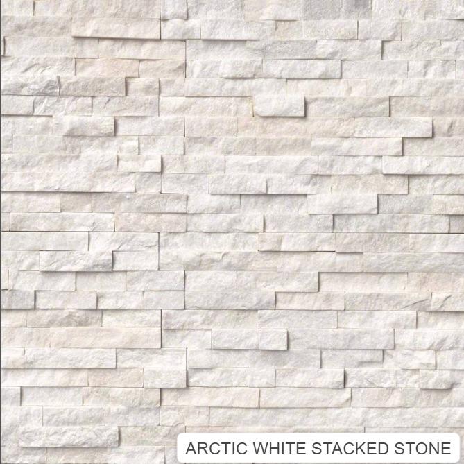 arctic white stacked stone