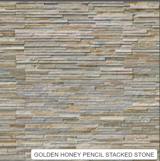 golden honey pencil stacked stone