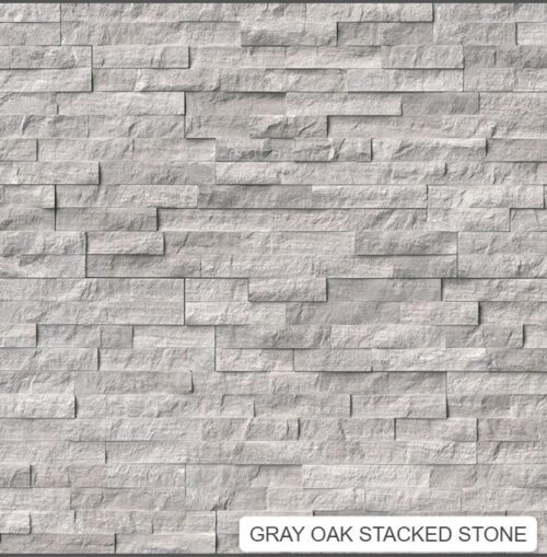 Gray oak stacked stone