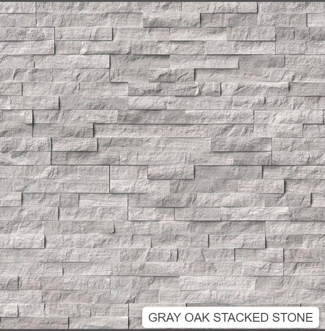 gray oak stacked stone