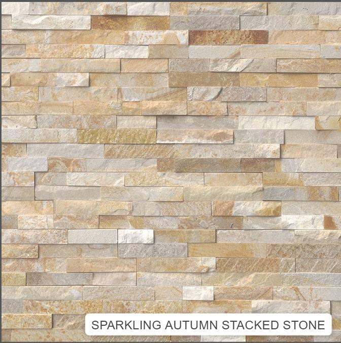 sparkling autumn stacked stone