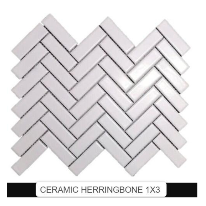 CERAMIC HERRINGBONE 1X3