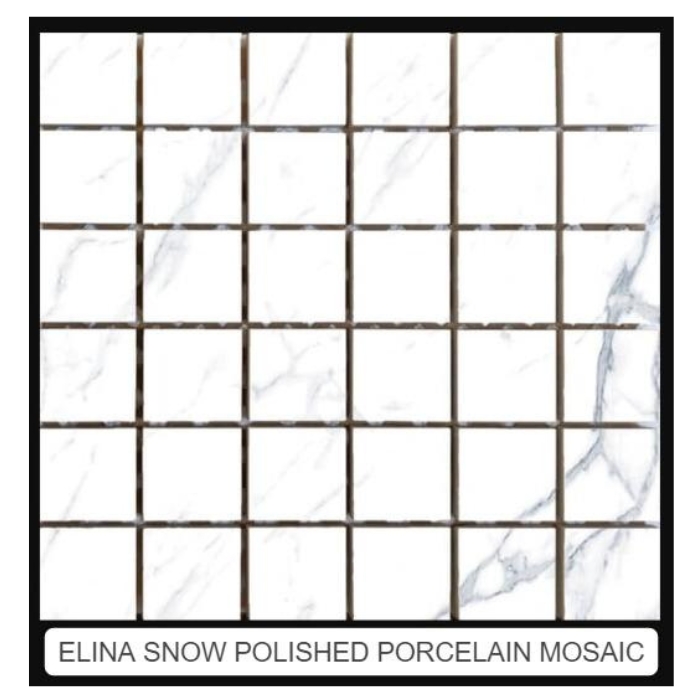 ELINA SNOW POLISHED PORCELAIN MOSAIC