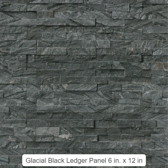 Glacial Black Ledger Panel 6x12 1
